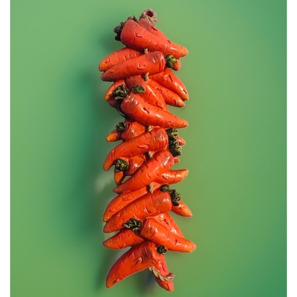Carrots Handmade Vegetable String Vintage Ceramic Kitchen Wall Decor Retro Hang